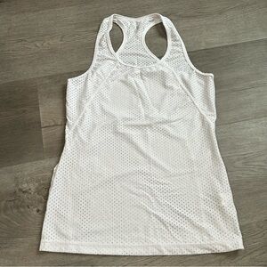 925fit‎ Twist & Shout white Mesh Racerback Tank Top workout Womens Size small